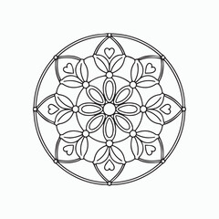 Fototapeta premium abstract mandala floral ornament illustration