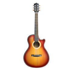 Naklejka premium Guitar isolated on transparent background