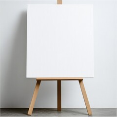 Blank canvas print mock-up with transparent background for showcasing artwork or designs, ideal for presentations and digital portfolios