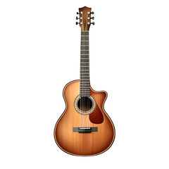 Obraz premium Guitar isolated on transparent background