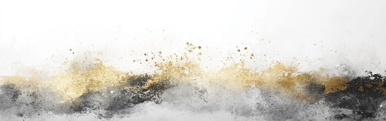 Layered pencil strokes create a textured landscape in muted gray tones with hints of gold