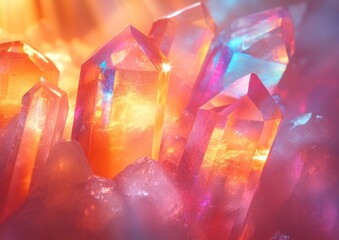 Prism Light Rainbow Overlay Sunlight Sparkling Background Ethereal Glow Dreamlike Atmosphere