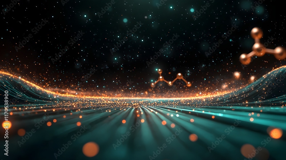 Poster mesmerizing 3d animations of and pi bonds glowing in abstract space showcasing the visualization of 