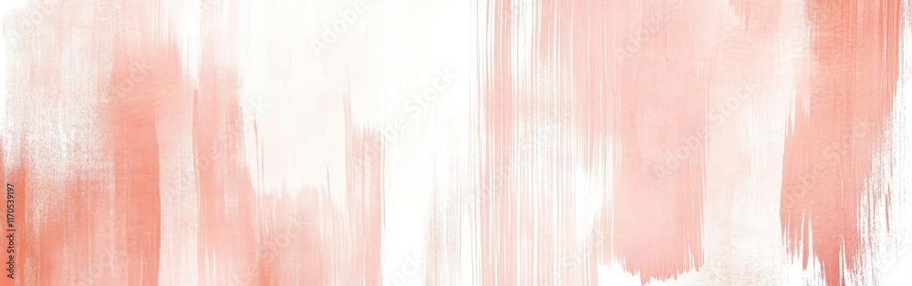 Fototapete elegant pastel peach strokes blend softly on a textured canvas, creating a serene and calming visual