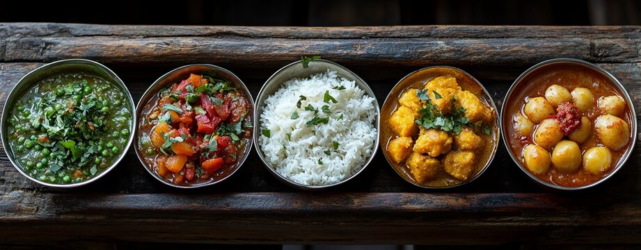 Traditional Sikkimese Meal Presentation in Bowls