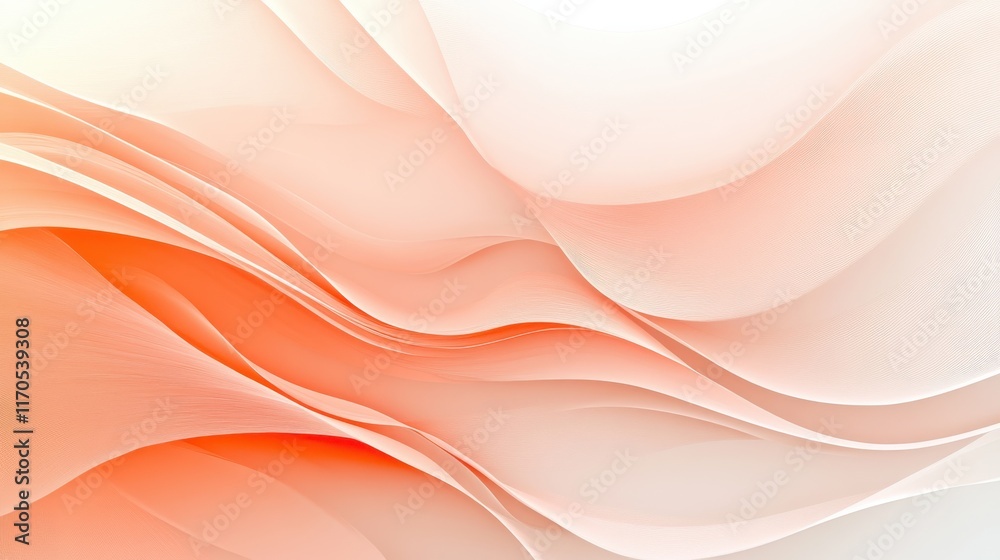 Poster elegant pastel coral strokes create a calming backdrop with graceful flowing shapes that inspire cre