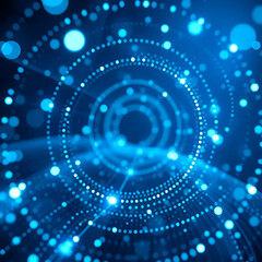 Obraz premium Qradient backqround there is a circularspiral vortexicon with circular halos and abstractlighting.