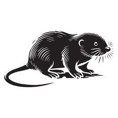 Creative mole silhouette for innovative digital uses - Mole illustration - minimallest mole vector

