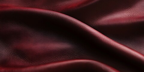 Fototapeta premium Close-Up of Luxurious Red Leather Texture with Natural Grain and Folds