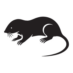 Stylish mole silhouette for unique design purposes - Mole illustration - minimallest mole vector
