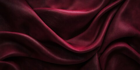 Obraz premium Close-Up of Luxurious Red Leather Texture with Natural Grain and Folds