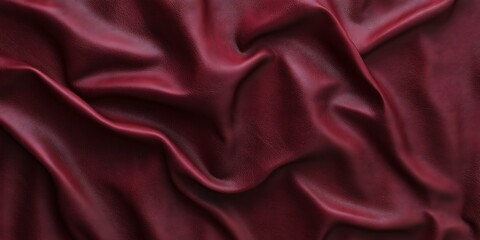 Fototapeta premium Close-Up of Luxurious Red Leather Texture with Natural Grain and Folds