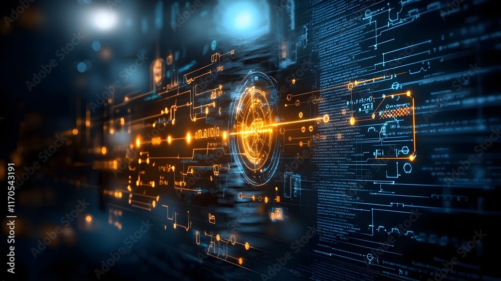 Poster a high tech quantum interface modeling the mathematical concepts of relativistic velocity addition w