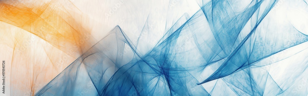 Poster Abstract pencil strokes in pastel colors create a calming background art piece suitable for various design projects