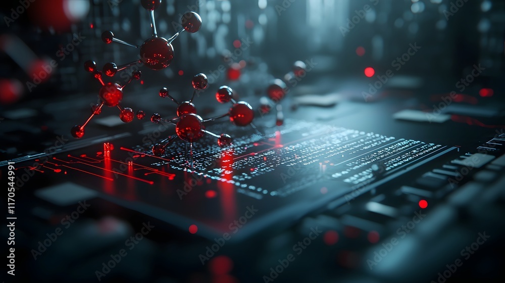 Poster visually captivating showcasing the energy distribution and transitions within a quantum computing s