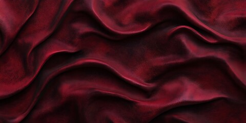 Obraz premium Close-Up of Luxurious Red Leather Texture with Natural Grain and Folds