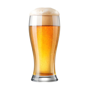 recommend clip art: A glass of beer with a foam isolated on transparent background