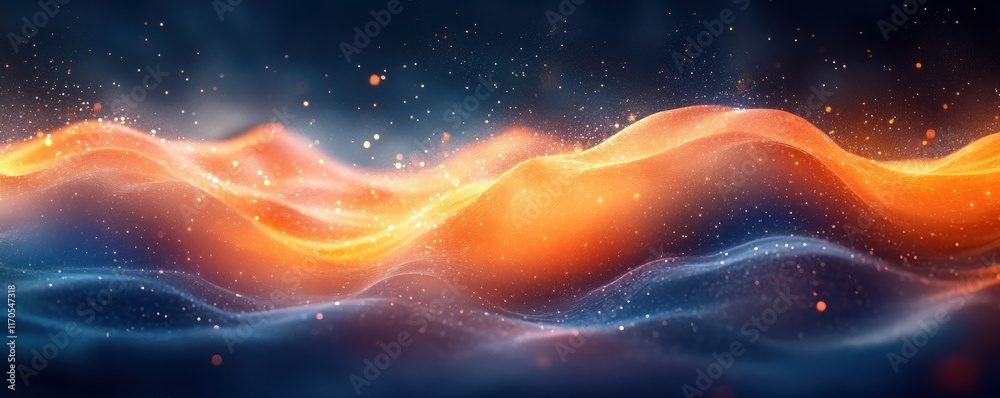 Leinwandbilder Abstract Digital Background for Tech Processes Neural Networks AI Data Transfer Encryption Multimedia Science Education
