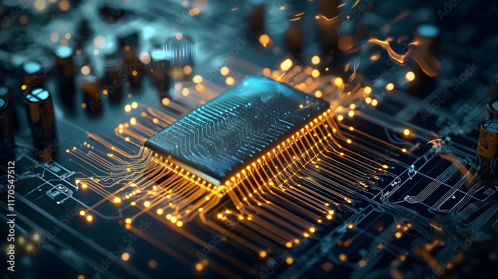 Poster a quantum computer simulating the intricate dynamics of blackbody radiation showcasing animated grap
