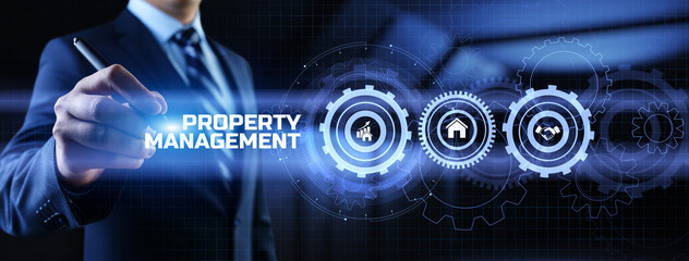 Property management Financial Real estate investment business concept.