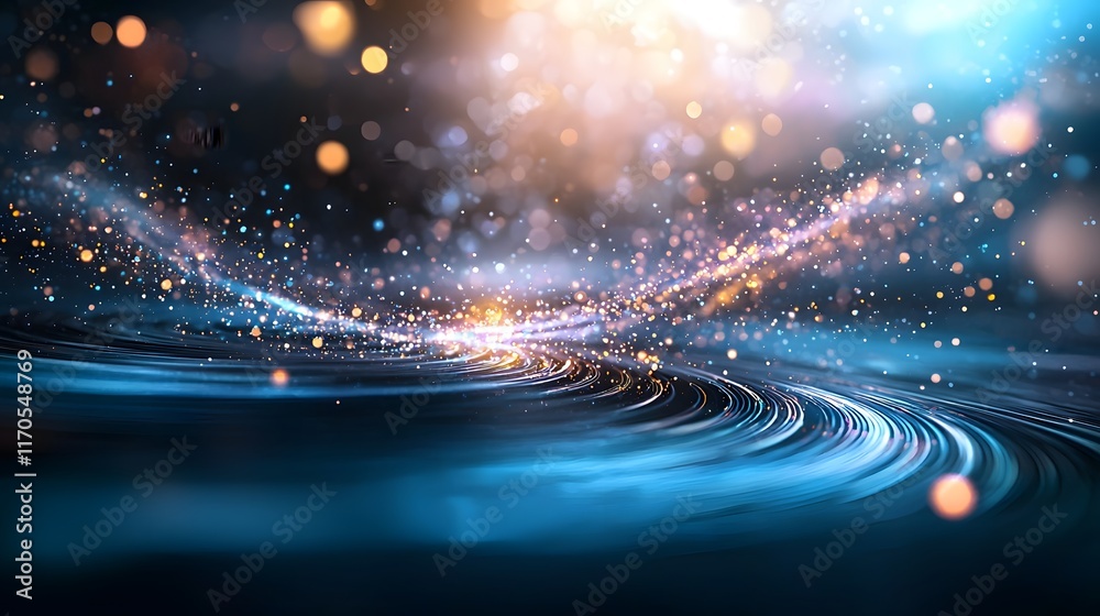 Poster visualizing the quantum simulation of angular momentum in rotational motion showcasing the dynamic p