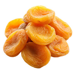 dried apricots isolated on white background