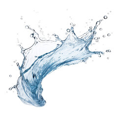 fresh water splash isolated on white or transparent png