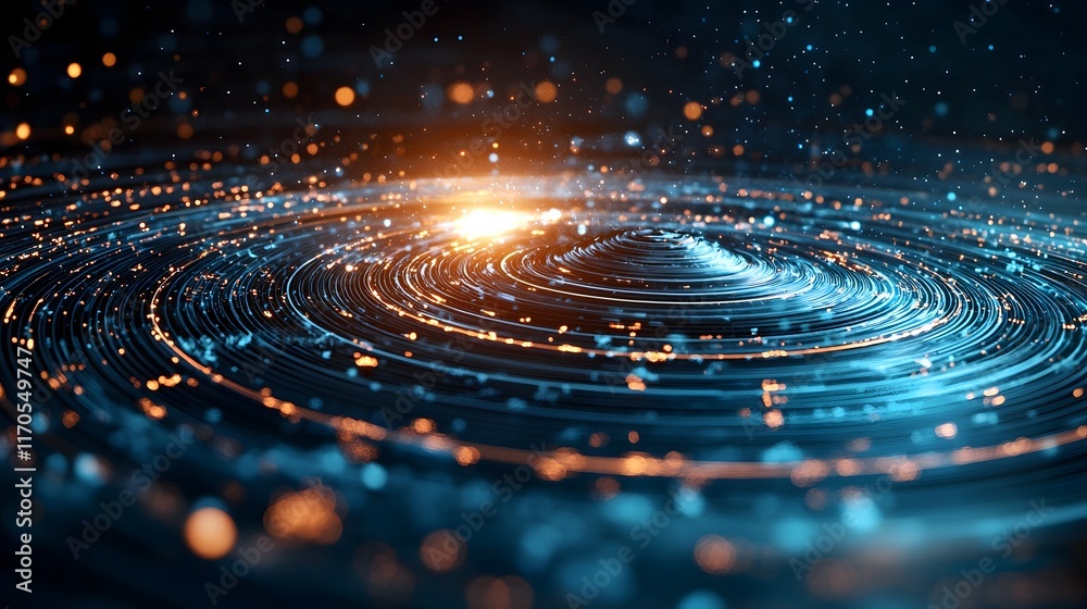 Aufkleber quantum simulation visualizing the angular velocity and rotational motion of a rotating object movin