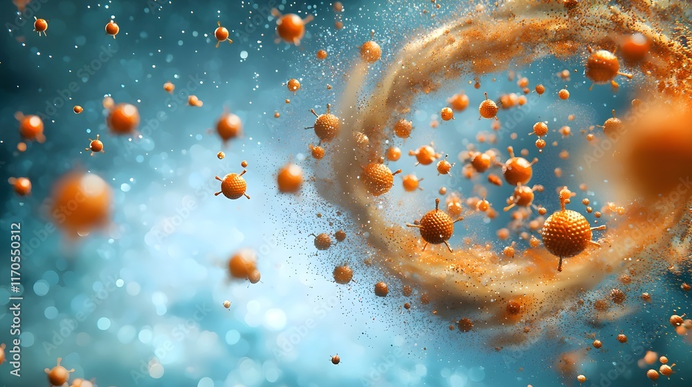 Poster quantum simulation of centripetal force in rotational motion animated paths of particles moving in c