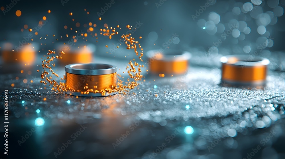 Poster quantum computing simulation visualizing the effects of friction on rotational motion dynamics demon