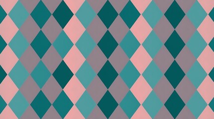 Pastel Diamond Pattern: Teal, Pink, and Gray Geometric Design 