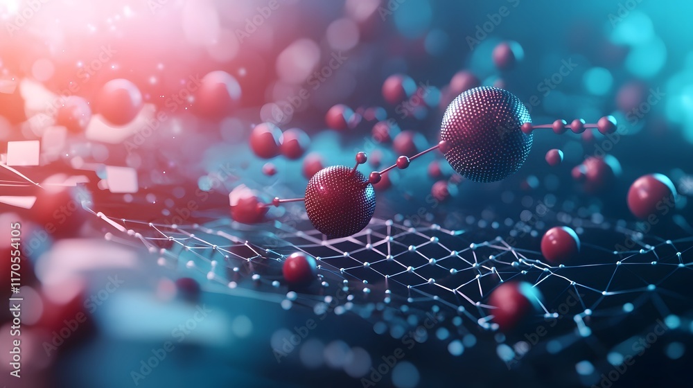 Poster quantum computing simulating coulomb s law of electrostatics visualizing the force between two charg