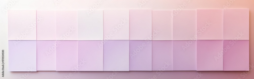 Poster soft gradient wall display transitioning from muted pink to pastel hues at an art gallery in the aft