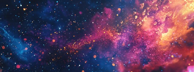 Naklejka premium Spectacular meteor showers illuminate the night sky with vibrant colors and dense celestial patterns