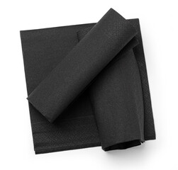 Black clean paper tissues on white