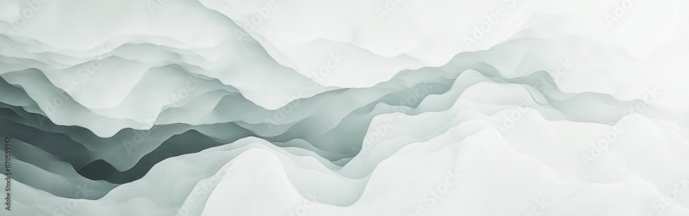 Aufkleber Abstract white composition with faint textures creating a serene and flowing visual experience in a minimalist style