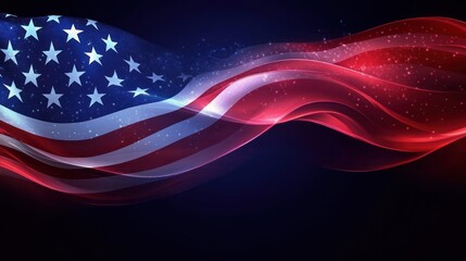 Patriotic abstract USA flag design for independence day, veterans, army celebration, freedom, and memorial events