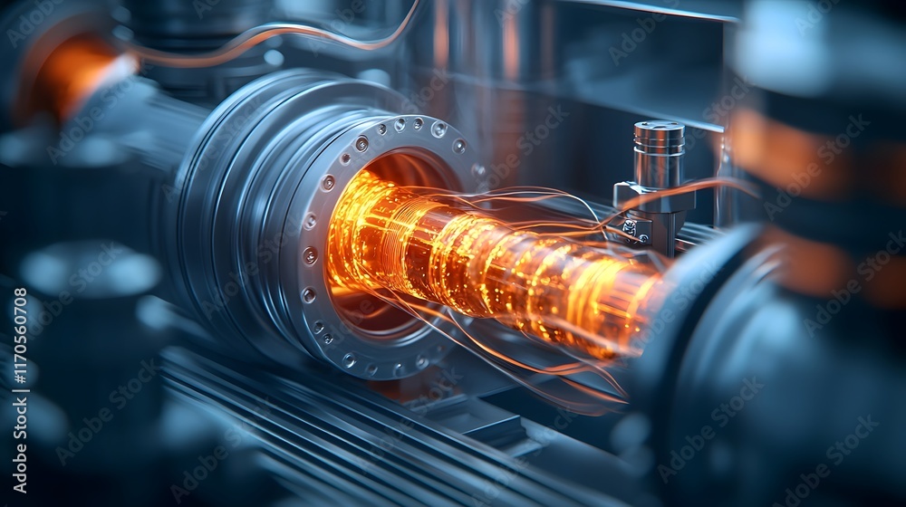 Poster quantum visualization of energy conservation in a heat engine depicting the flow of thermal energy a
