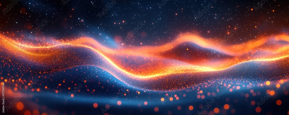 Aufkleber Digital Abstract Background for Technology Communication Coding AI Data Transfer Neural Networks Encryption Multimedia Education Science