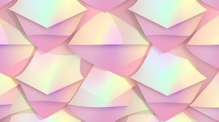 Obraz premium Pastel Iridescent Scales Pattern: An image featuring a captivating pattern of overlapping pastel iridescent scales, creating a dreamy and visually appealing texture. Perfect for design projects.