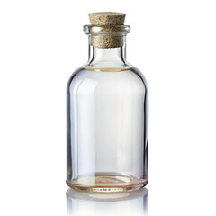 empty glass bottle isolated