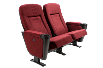 Theater seat for films isolated on a transparent background