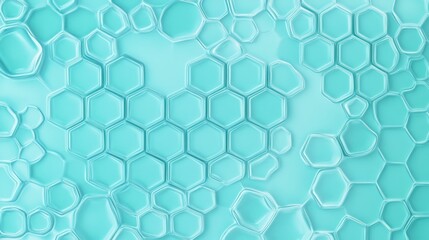 Obraz premium Teal Hexagon Pattern Background Texture