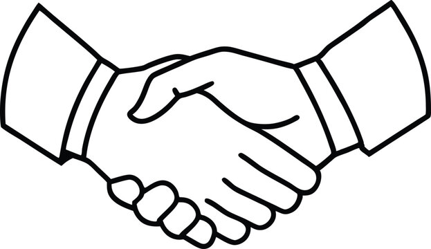 recommend clip art: Handshake line art vector, Handshake icon, Business agreement handshake vector