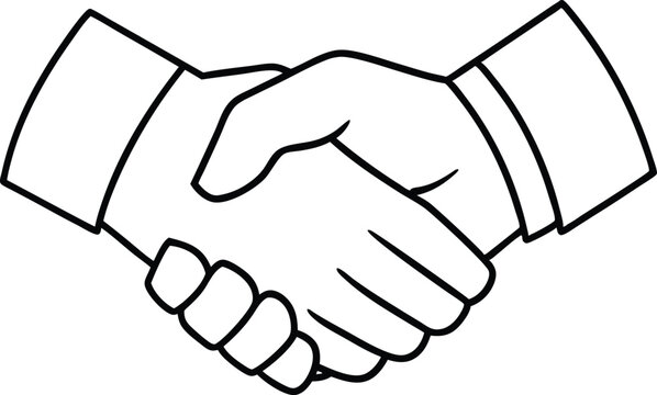 recommend clip art: Handshake line art vector, Handshake icon, Business agreement handshake vector