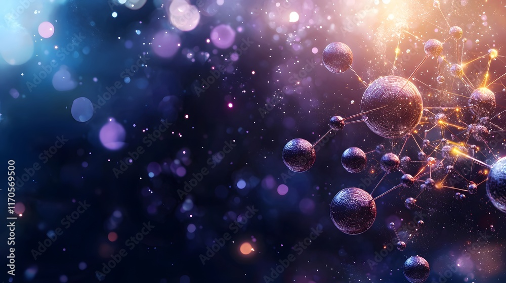 Poster quantum computing visualization of hamiltonian operator and quantum states showcasing the energy lev