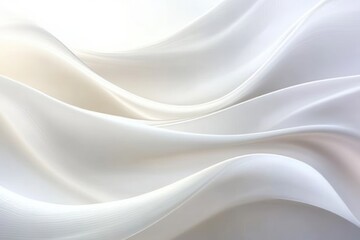 Obraz premium Elegant Smooth White Silk Drape Background with Curves and Gradients