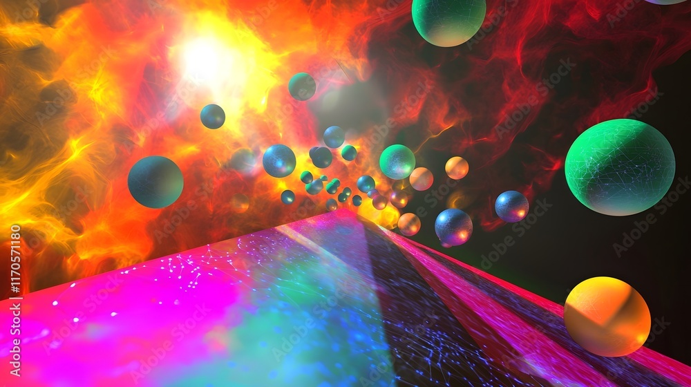 Poster quantum computing depicting the application of linear algebra concepts to quantum states showcasing 