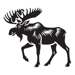 Moose silhouette for versatile and creative purposes - Moose black vector
