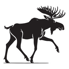 Bold moose silhouette for innovative design ideas - Moose black vector
